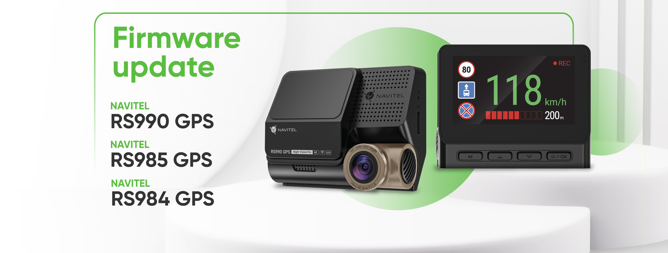 New Firmware Update for NAVITEL RS984 GPS, RS985 GPS, and RS990 GPS Dash Cameras New Firmware Update for NAVITEL RS984 GPS, RS985 GPS, and RS990 GPS Dash Cameras